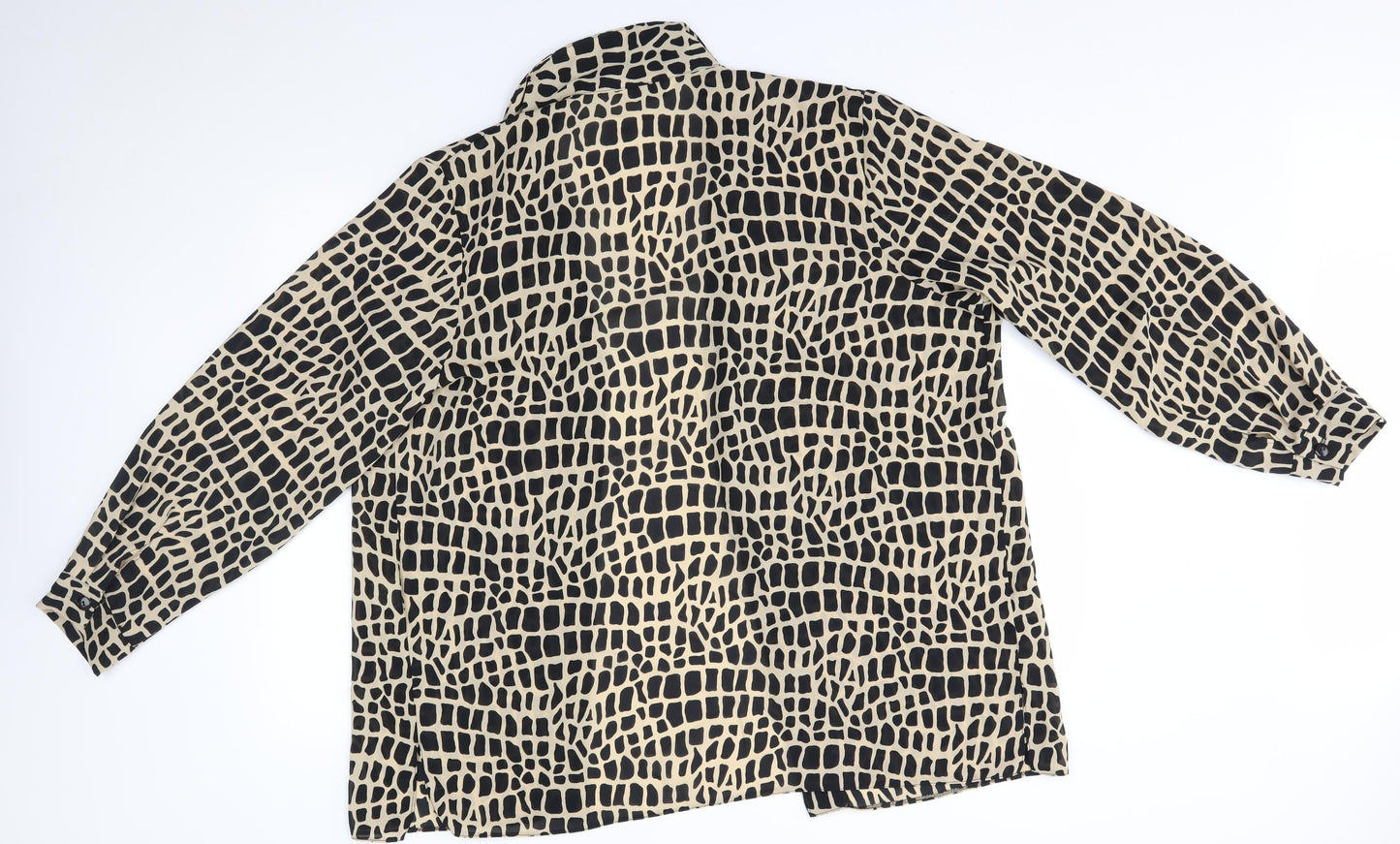 Womens UK Size 20 Design Essentials Beige Basic Button-Up
