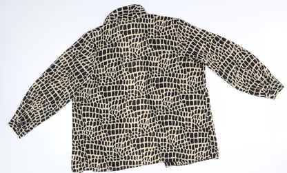 Womens UK Size 20 Design Essentials Beige Basic Button-Up