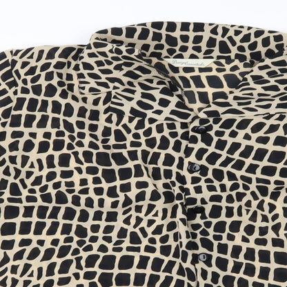 Womens UK Size 20 Design Essentials Beige Basic Button-Up