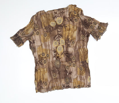 Womens UK Size 20 Preworn Brown Basic Blouse