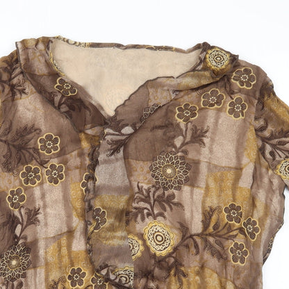 Womens UK Size 20 Preworn Brown Basic Blouse