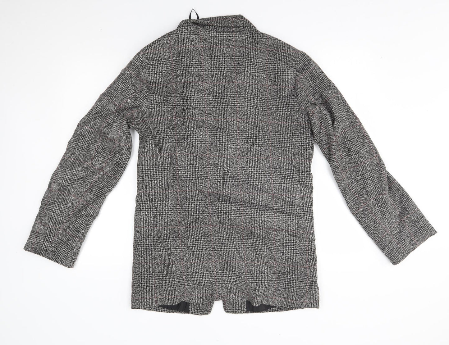 Primark Womens Grey Plaid  Jacket Blazer Size 8