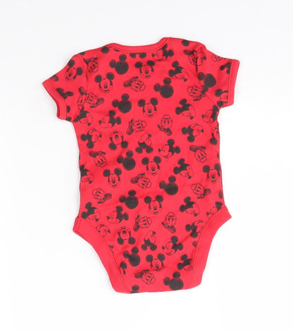 George Baby Red   Babygrow One-Piece Size 6-9 Months  - mickey mouse, disney