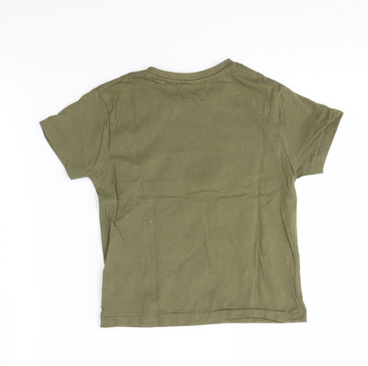 Primark Boys Green   Basic T-Shirt Size 3-4 Years  - dino