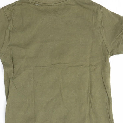 Primark Boys Green   Basic T-Shirt Size 3-4 Years  - dino