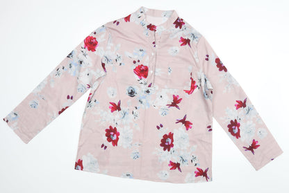 Womens UK Size 4XL Preworn Pink Basic Blouse