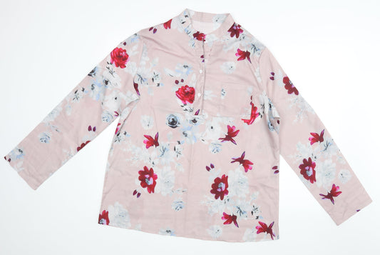 Womens UK Size 4XL Preworn Pink Basic Blouse