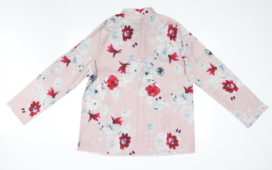 Womens UK Size 4XL Preworn Pink Basic Blouse