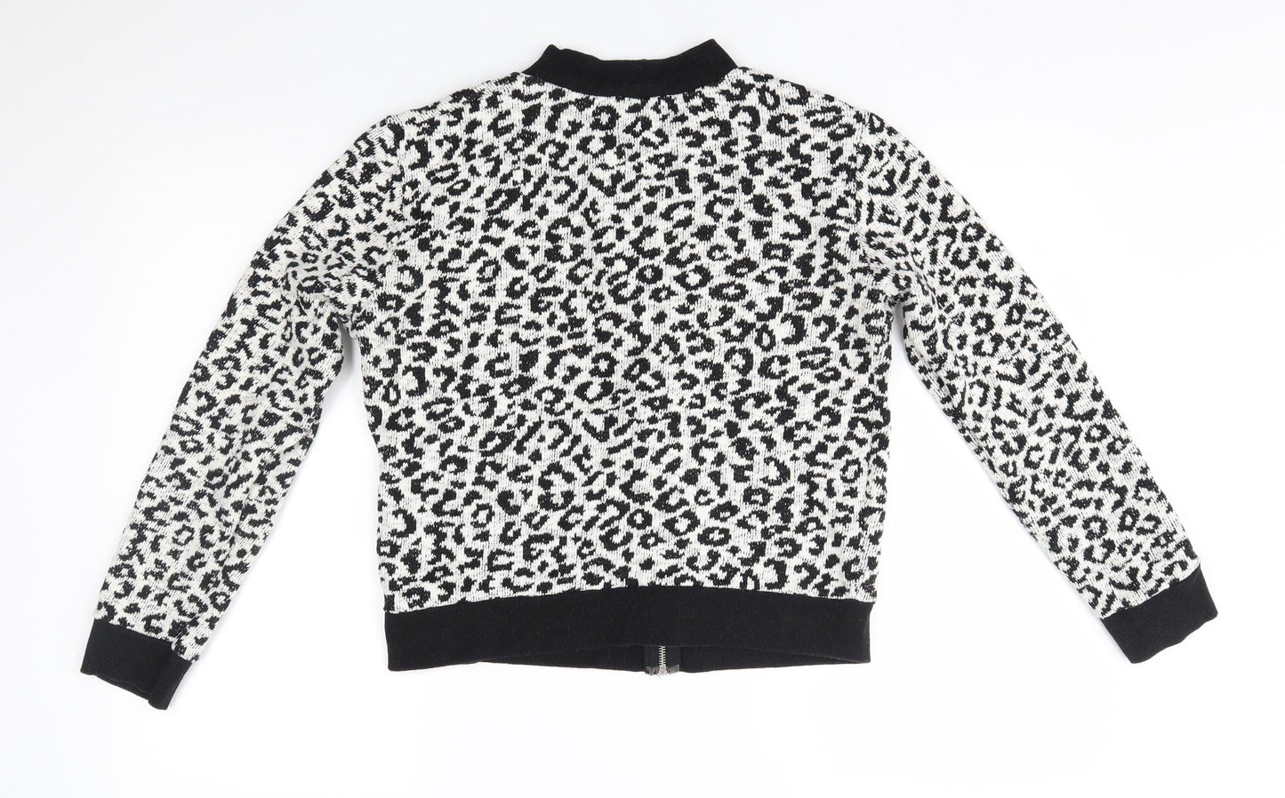 Atmosphere Womens White Animal Print  Bomber Jacket Jacket Size 14