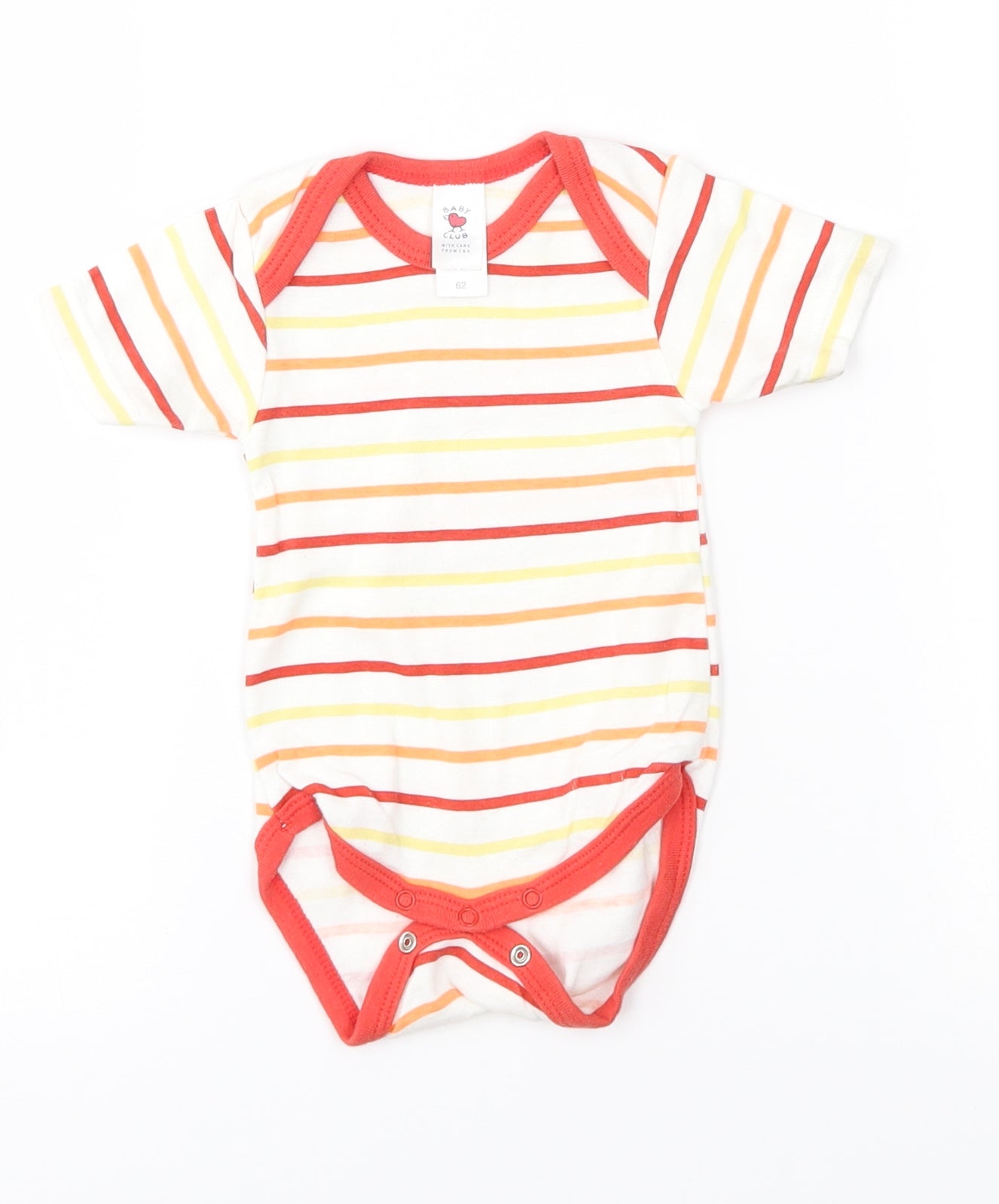 baby club Baby White Striped  Babygrow One-Piece Size 3-6 Months