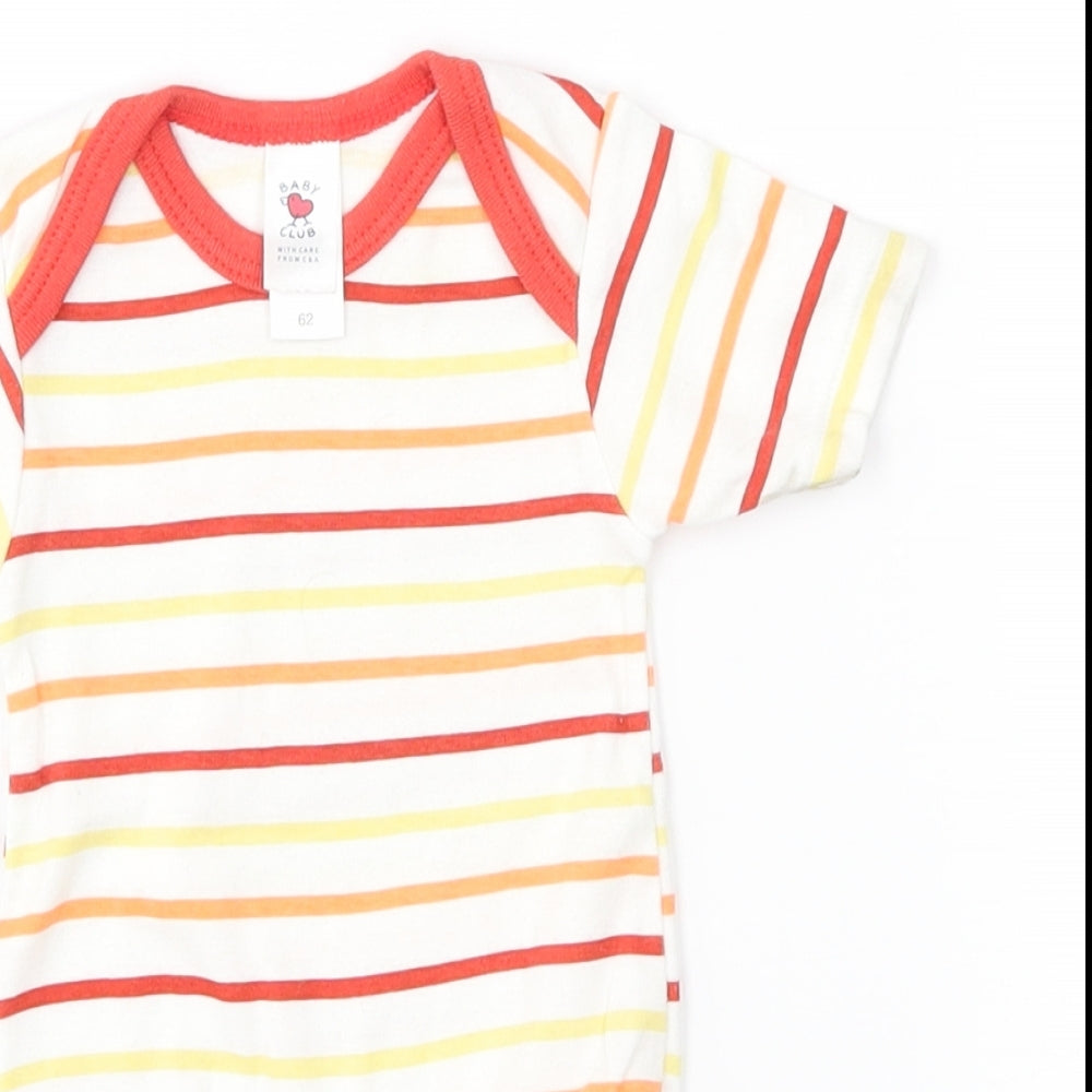 baby club Baby White Striped  Babygrow One-Piece Size 3-6 Months