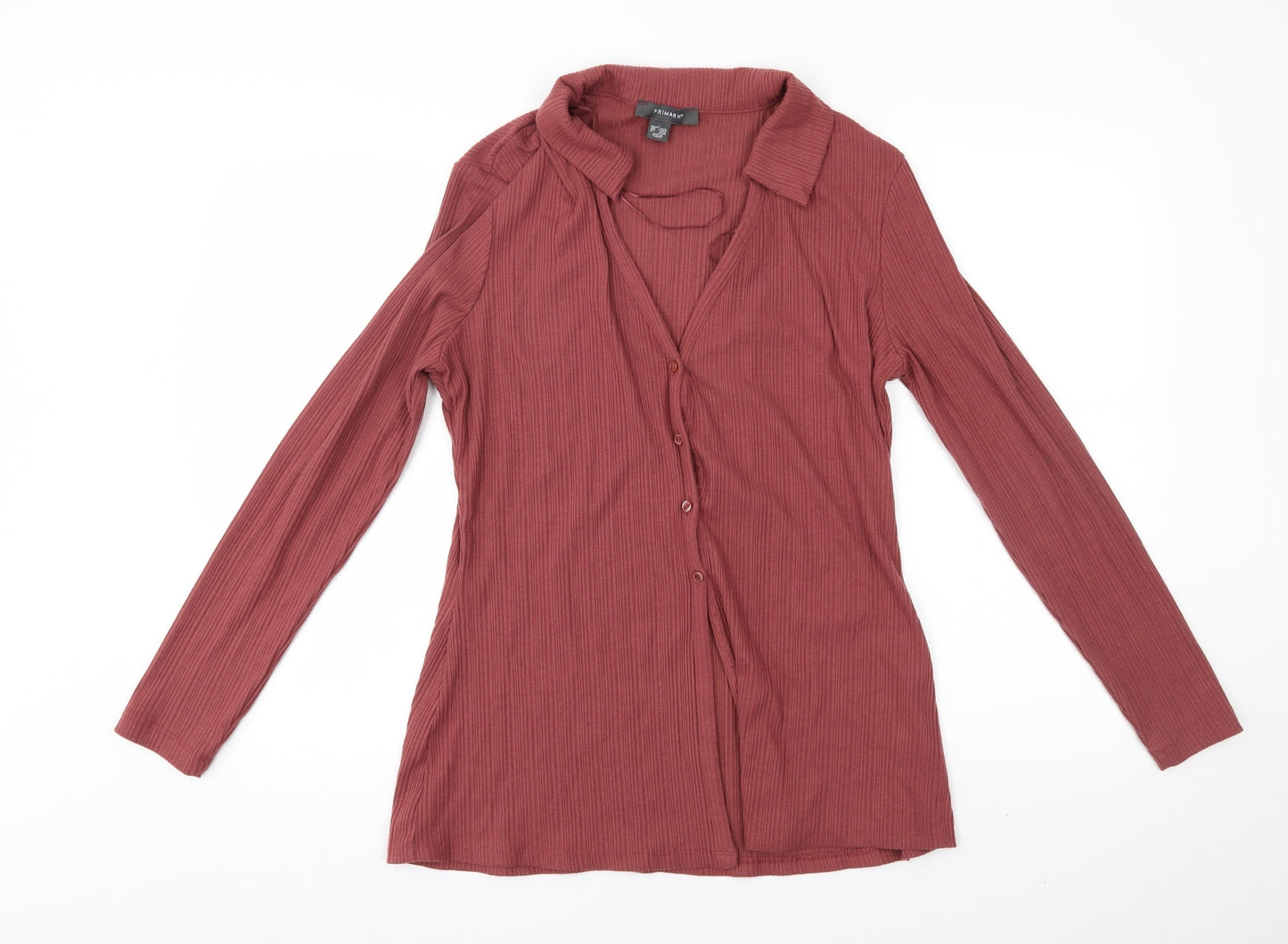 Womens UK Size L Primark Red Cardigan Jumper