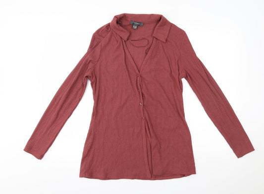 Womens UK Size L Primark Red Cardigan Jumper