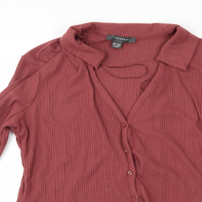 Womens UK Size L Primark Red Cardigan Jumper
