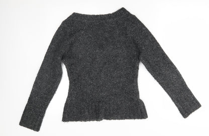 Womens UK Size 12 New Look Grey Pullover Jumper