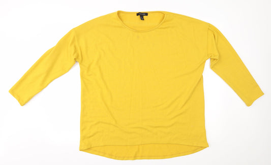 Womens UK Size L New Look Yellow Pullover Jumper