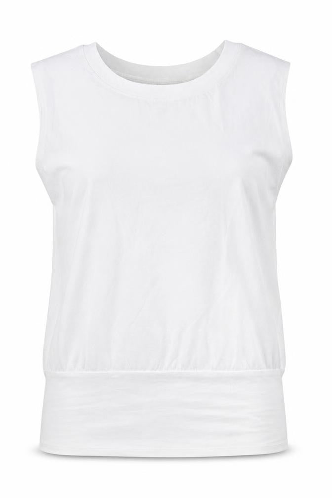 Womens UK Size M B&C White Basic Tank