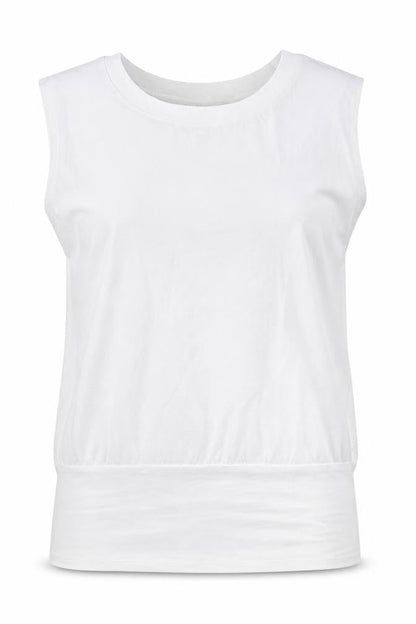 Womens UK Size M B&C White Basic Tank