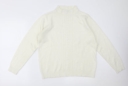 EWM Womens White   Pullover Jumper Size M
