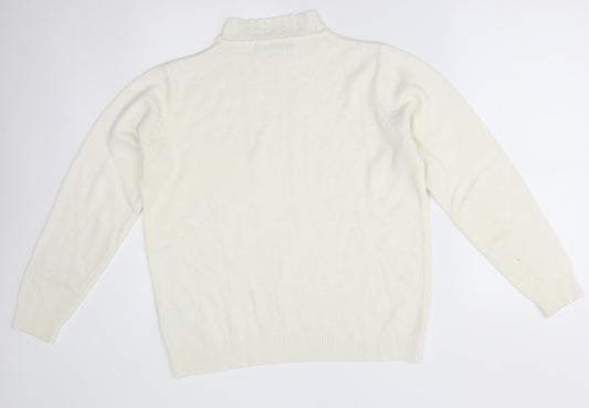 EWM Womens White   Pullover Jumper Size M