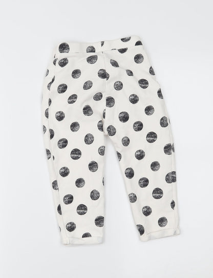 Nutmeg Girls White    Pyjama Pants Size 2-3 Years
