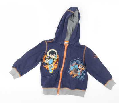 disney store Boys Blue   Full Zip Hoodie Size 3 Years