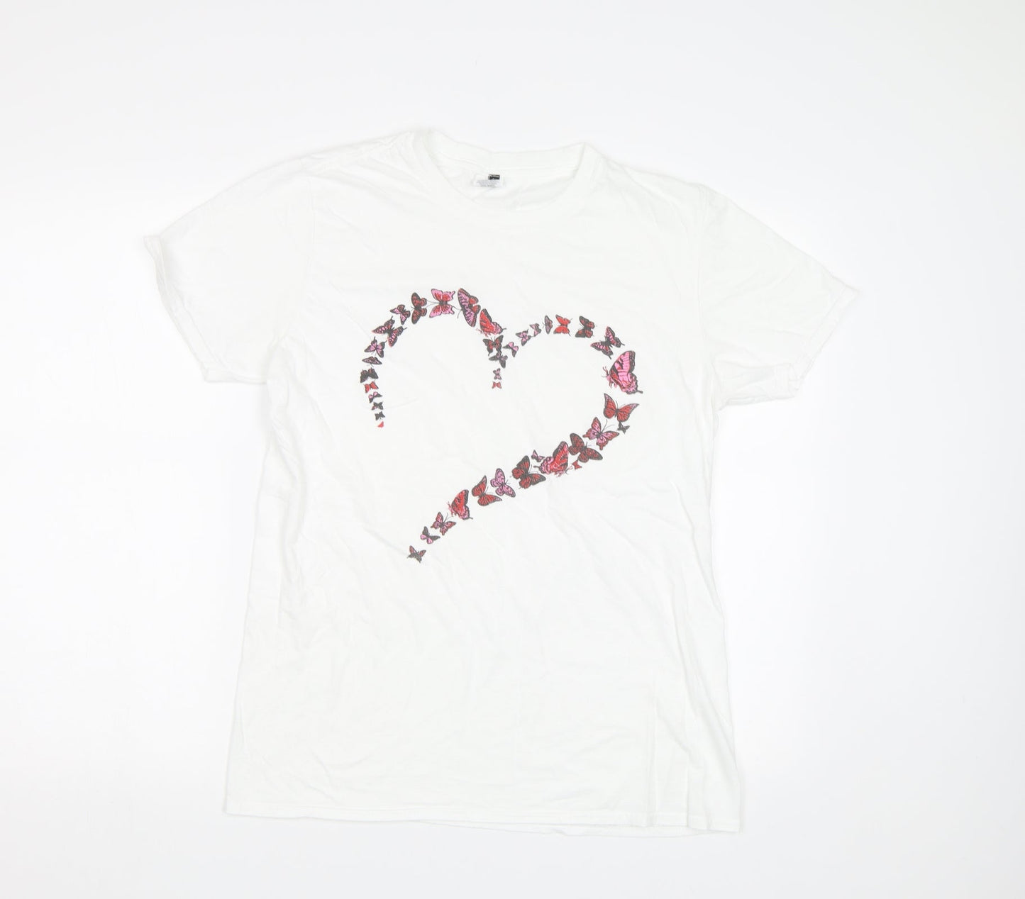 Womens UK Size M Gildan White Basic Polo