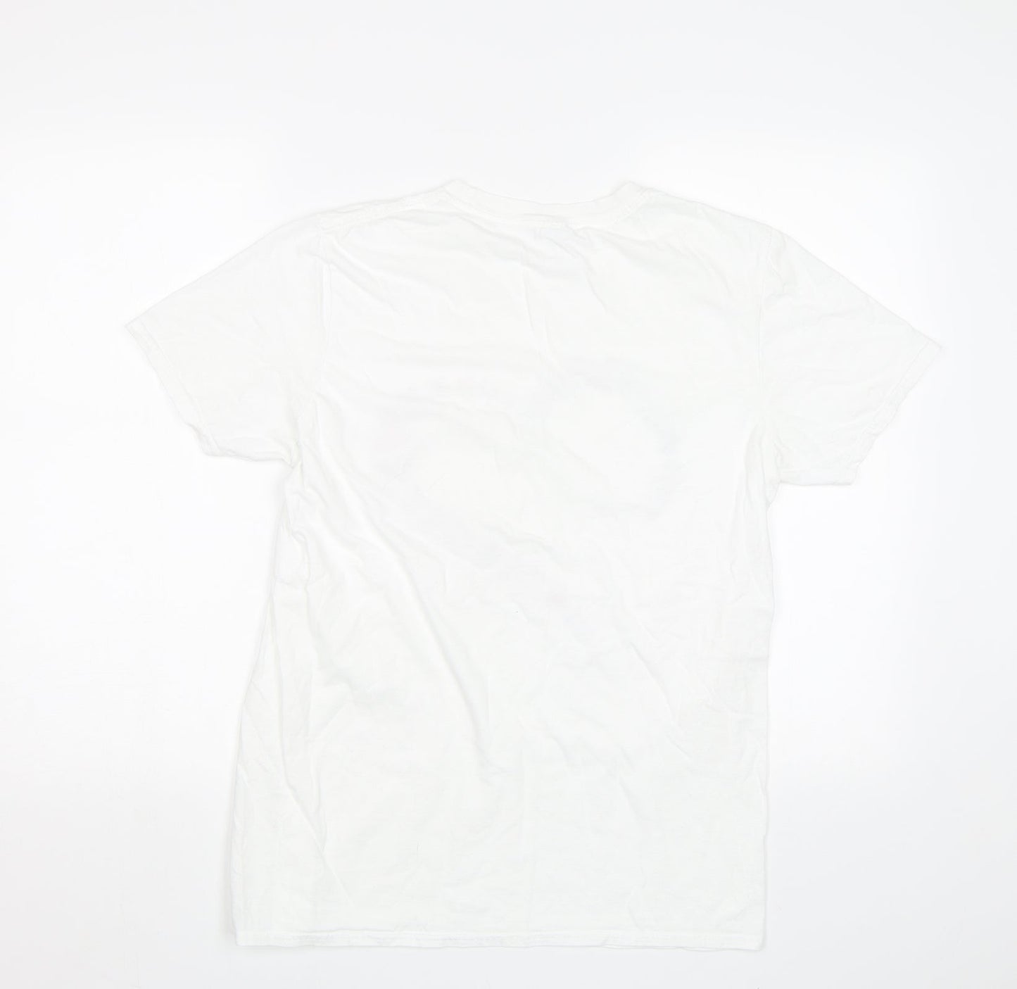 Womens UK Size M Gildan White Basic Polo
