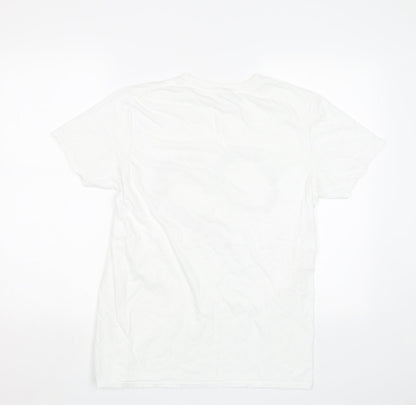 Womens UK Size M Gildan White Basic Polo