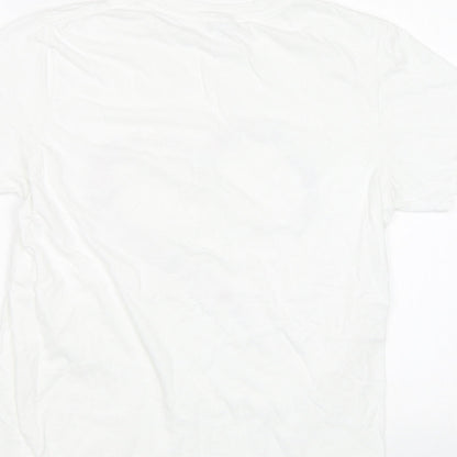 Womens UK Size M Gildan White Basic Polo