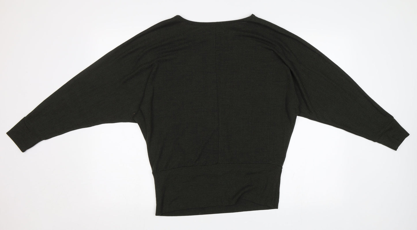 Womens UK Size S Apricot Green Pullover Jumper