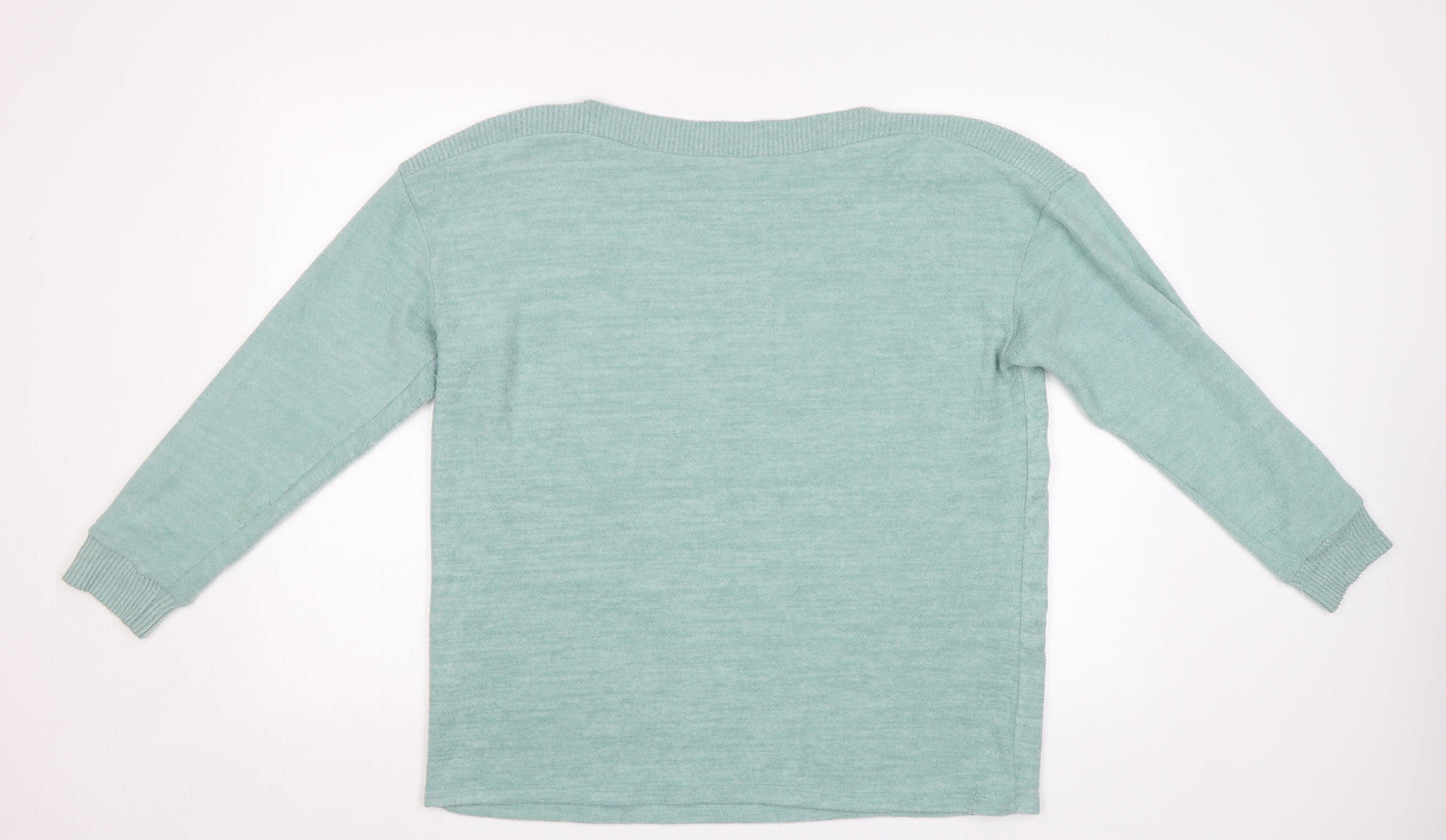 Papaya Womens Green   Pullover Jumper Size L