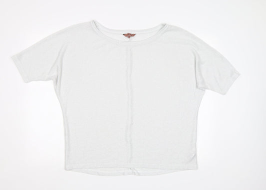 Womens UK Size 14 NEXT Silver Pullover Jumper