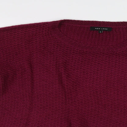 Womens UK Size 8 New Look Purple Pullover Jumper