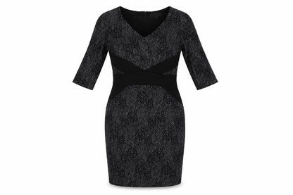 Sandra Darren Womens Black Floral  Bodycon  Size 10