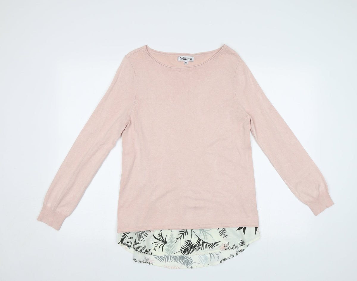 Womens UK Size 10 Debenhams Pink Pullover Jumper