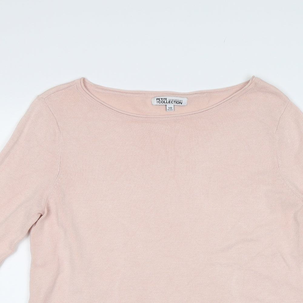 Womens UK Size 10 Debenhams Pink Pullover Jumper