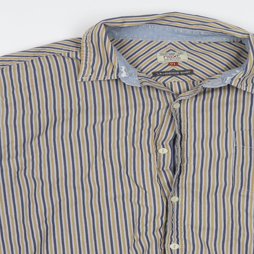 Mens UK Size XL NEXT Yellow  Button-Up Long Sleeve Casual Shirt