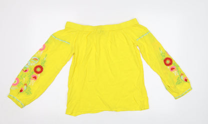 F&F Womens Yellow   Basic Blouse Size 10