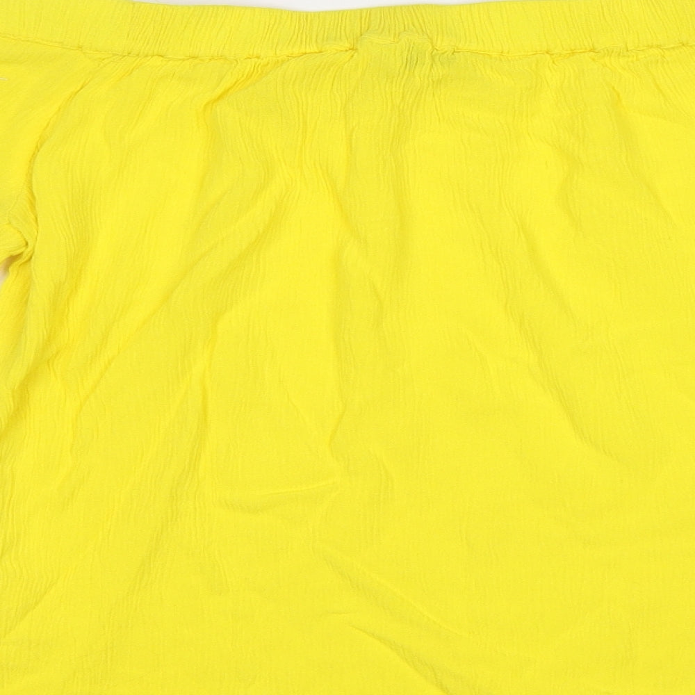 F&F Womens Yellow   Basic Blouse Size 10