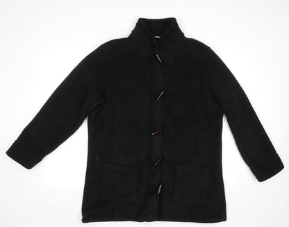 Cotton Traders Womens Black   Overcoat Coat Size 16