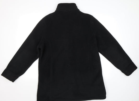 Cotton Traders Womens Black   Overcoat Coat Size 16