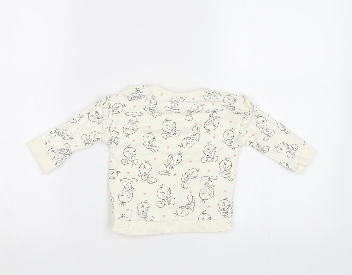 George Baby White   Basic Blouse Size 3-6 Months  - Tweety