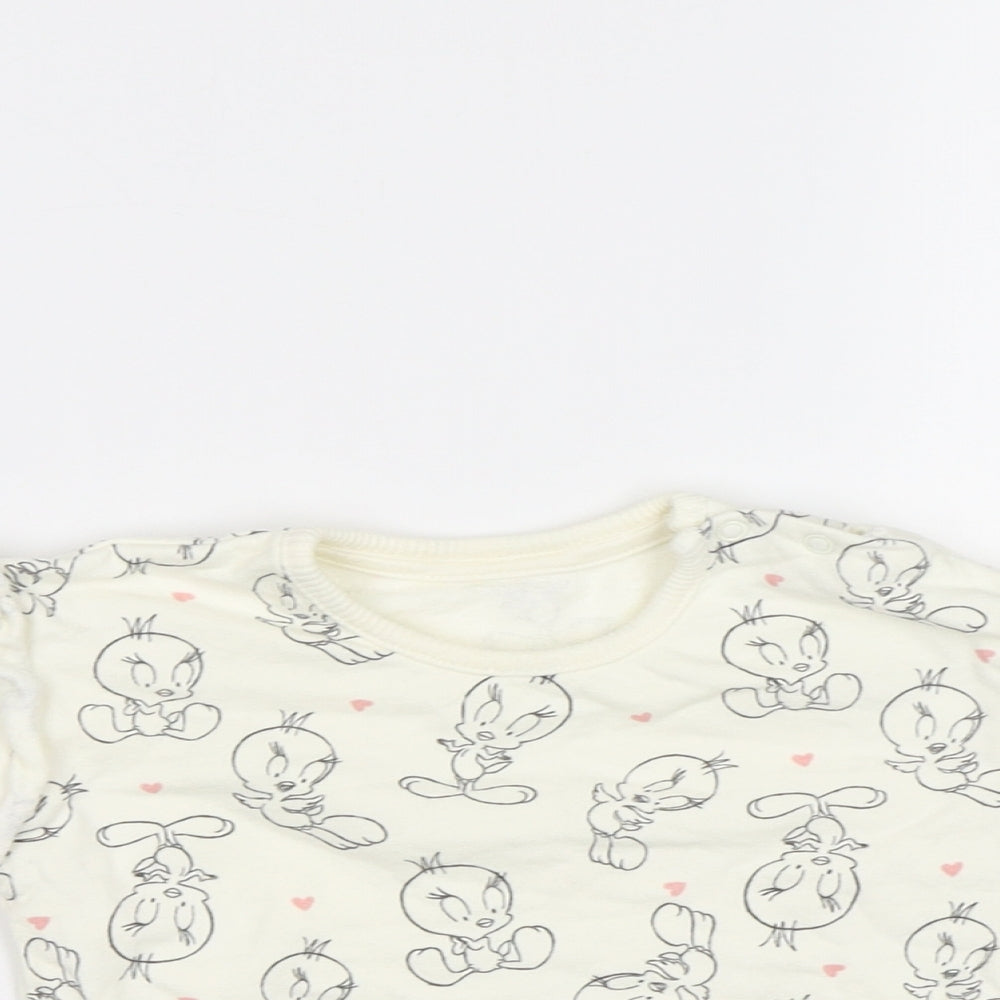 George Baby White   Basic Blouse Size 3-6 Months  - Tweety