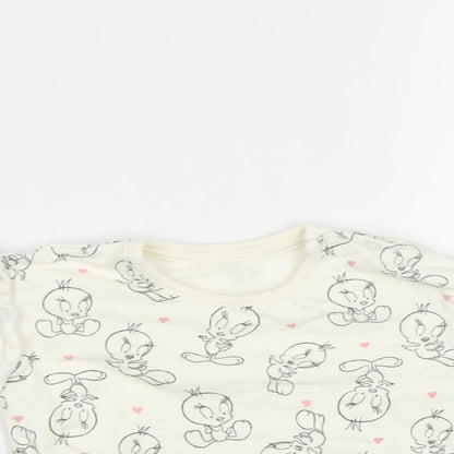 George Baby White   Basic Blouse Size 3-6 Months  - Tweety