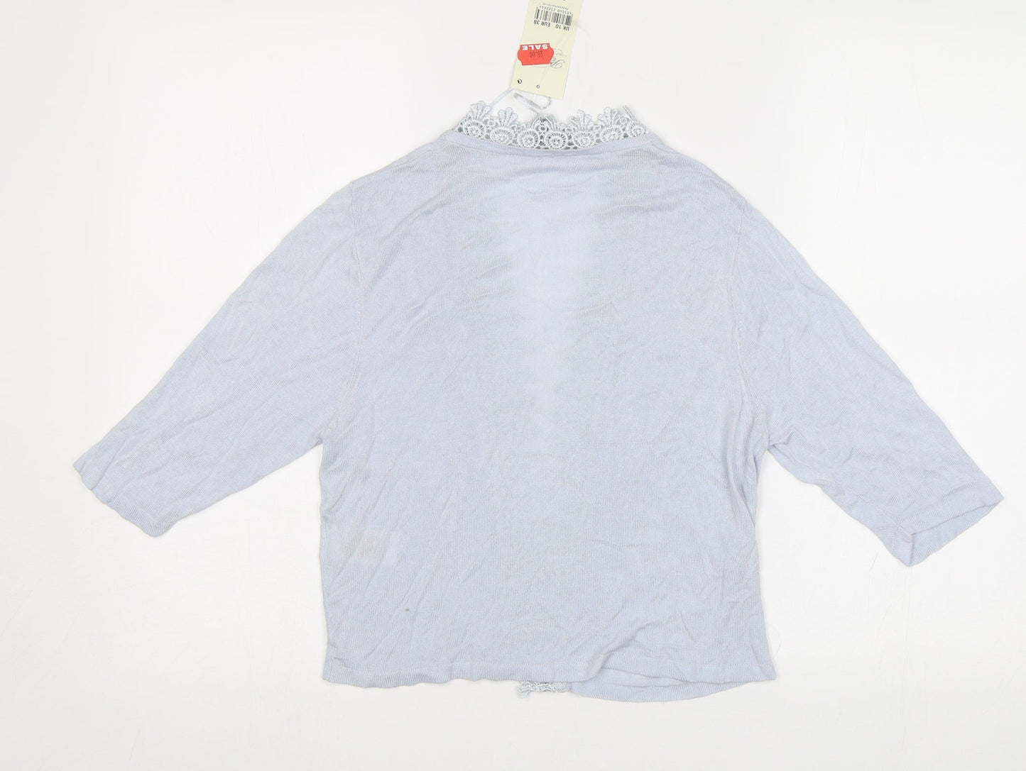 Womens UK Size 10 Peacocs Blue Cardigan Jumper