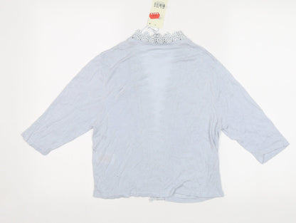 Womens UK Size 10 Peacocs Blue Cardigan Jumper