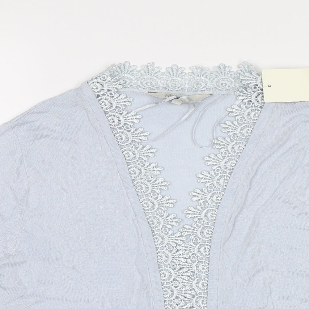 Womens UK Size 10 Peacocs Blue Cardigan Jumper