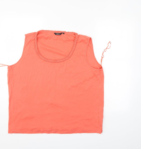 Womens UK Size 22 Casual Collection Orange Basic Blouse