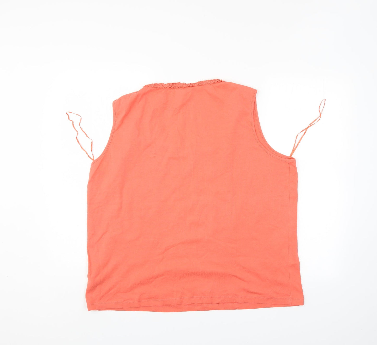 Womens UK Size 22 Casual Collection Orange Basic Blouse